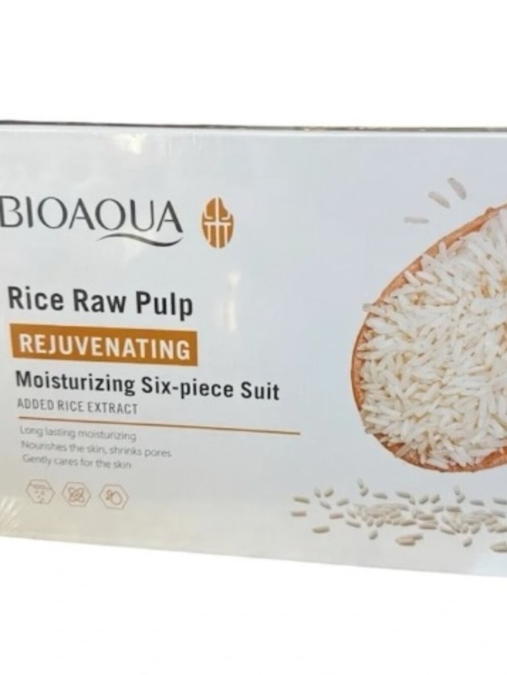 NEW in box Bioaqua Rice Raw Pulp Rejuvenating Skin Care Set